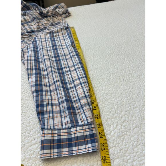 Duluth Trading Co Plaid Shirt Men 3XL Blue Long Sleeve Lightweight - Picture 4 of 9